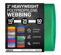 Strapworks Sangle en polypropylène Lourd - Sangle en polyéthylène Robuste pour réparation d'équipement de Bricolage en extérieur, 5,1 cm x 9,1 m - Vert Kelly