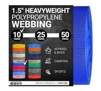 Strapworks Sangle en polypropylène Lourd - Sangle en polyéthylène Robuste pour réparation d'équipement de Bricolage en extérieur, 3,8 cm x 9,1 m, Bleu Roi