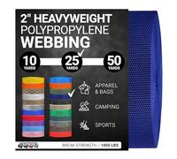 Strapworks Sangle en polypropylène Lourd - Sangle en polyéthylène Robuste pour réparation d'équipement de Bricolage en extérieur, 5,1 cm x 22,9 m, Bleu Marine