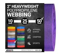 Strapworks Sangle en polypropylène Lourd - Sangle en polyéthylène Robuste pour réparation d'équipement de Bricolage en extérieur, 5,1 cm x 45,2 m - Violet