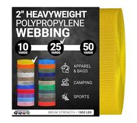 Strapworks Sangle en polypropylène Lourd - Sangle en polyéthylène Robuste pour réparation d'équipement de Bricolage en extérieur, 5,1 cm x 22,9 m - Jaune