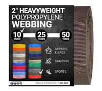 Strapworks Sangle en polypropylène Lourd - Sangle en polyéthylène Robuste pour réparation d'équipement de Bricolage en extérieur, 5,1 cm x 9,1 m - Marron
