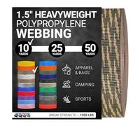 Strapworks Sangle en polypropylène Lourd - Sangle en polyéthylène Robuste pour réparation d'équipement de Bricolage en extérieur, 3,8 cm x 9,1 m, Camouflage forêt