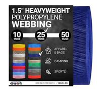 Strapworks Sangle en polypropylène Lourd - Sangle en polyéthylène Robuste pour réparation d'équipement de Bricolage en extérieur, 3,8 cm x 22,9 m, Bleu Marine