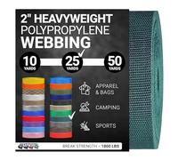 Strapworks Sangle en polypropylène Lourd - Sangle en polyéthylène Robuste pour réparation d'équipement de Bricolage en extérieur, 5,1 cm x 22,9 m - Vert forêt
