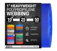 Strapworks Sangle en polypropylène Lourd - Sangle en polyéthylène Robuste pour réparation d'équipement de Bricolage en extérieur, 2,5 cm x 9,1 m - Bleu Roi