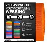 Strapworks Sangle en polypropylène Lourd - Sangle en polyéthylène Robuste pour réparation d'équipement de Bricolage en extérieur, 5,1 cm x 9,1 m - Orange