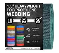 Strapworks Sangle en polypropylène Lourd - Sangle en polyéthylène Robuste pour réparation d'équipement de Bricolage en extérieur, 3,8 cm x 45,2 m, Vert forêt