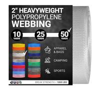 Strapworks Sangle en polypropylène Lourd - Sangle en polyéthylène Robuste pour réparation d'équipement de Bricolage en extérieur, 5,1 cm x 45,2 m - Blanc
