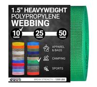 Strapworks Sangle en polypropylène Lourd - Sangle en polyéthylène Robuste pour réparation d'équipements de Bricolage en extérieur, 3,8 cm x 9,1 m, Vert Kelly