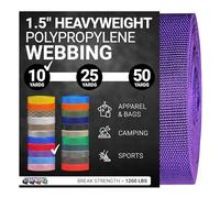 Strapworks Sangle en polypropylène Lourd - Sangle en polyéthylène Robuste pour réparation d'équipements de Bricolage en extérieur, 3,8 cm x 9,1 m, Violet