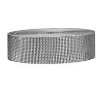 Strapworks Sangle légère en polypropylène - Sangle en polyéthylène pour réparation d'équipement de bricolage en extérieur, colliers pour animaux de compagnie, travaux manuels - 3,8 cm x 9,1 m - Gris