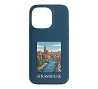 Strasbourg France Alsace Canal City Œuvre de Voyage Vintage Coque pour iPhone 13 Pro