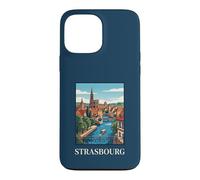 Strasbourg France Alsace Canal City Œuvre de Voyage Vintage Coque pour iPhone 13 Pro Max