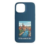Strasbourg France Alsace Canal City Œuvre de Voyage Vintage Coque pour iPhone 15