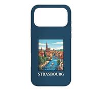Strasbourg France Alsace Canal City Œuvre de Voyage Vintage Coque pour iPhone 17 Pro Max
