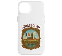 Strasbourg France City Travel Bridge Cadre vintage victorien Coque pour iPhone 14 Plus