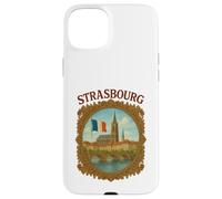 Strasbourg France City Travel Bridge Cadre vintage victorien Coque pour iPhone 15 Plus