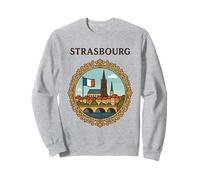 Strasbourg France Paysage urbain Pont victorien Cadre Art Sweatshirt