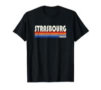 Strasbourg France Retro 70s 80s Style T-Shirt