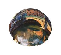 Strasbourg Sundown Bonnet de douche multi-scène et multi-usages double couche étanche pour adultes, enfants, hommes et femmes.