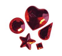 Strass À Coller Rouge 3-12 Mm 5 Modèles 58 Pièces