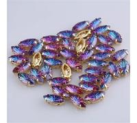 Strass à coudre avec pince en laiton doré pour travaux d'aiguille, couture, vêtements, chaussures, pierres acryliques