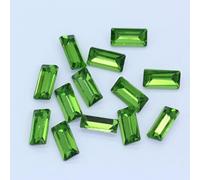 Strass à coudre, Couleurs Rectangle Point Dos Feuille Pierre de Verre Facettes(Green,3x7mm 20pcs)