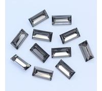 Strass à coudre, Couleurs Rectangle Point Dos Feuille Pierre de Verre Facettes(Grey,10x30mm 4pcs)