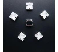 Strass à coudre en verre, forme carrée, en métal argenté, 50 pièces, 8 mm (50 pièces A19 rouge foncé)(8mm 50pcs A1 White)