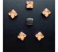 Strass à coudre en verre, forme carrée, en métal argenté, 50 pièces, 8 mm (50 pièces A19 rouge foncé)(8mm 50pcs A14 Champagne)