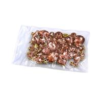 Strass à coudre, Lot de 5 strass en cristal à coudre, base dorée, multicolores, formes variées(Water Red)