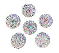 Strass à dos plat en résine AB de chaque taille, pierres rondes cristal, strass scrapbooking non thermocollants for bricolage Pour Manucure Et Maquillage Diy(18mm 10pcs)