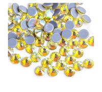 Strass à fixation thermocollante à dos plat, Strass thermocollants, 30 couleurs, SS6-SS40, dos plat, verre cristal(Citrine AB,Ss30 288pcs)