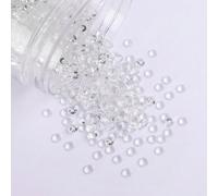 Strass À Fond Plat En Verre Rond Blanc Transparent, 1440 Pièces, Bijoux À Bricoler Soi-même, Accessoires Pour Vêtements SS3 1440 PIÈCES,SS4 1440 PIÈCES,SS6 1440 pièces,SS8 1440 pièces,SS10,PE12,SS16 1