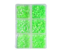 Strass à paillettes fluo à fixer à chaud, strass à coudre, accessoires de couture, cristaux, fixation chaude, vert, boîte de 1200 pièces