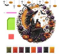 Strass Art Halloween Ornements 2D Acrylique Fait Main Artisanat | Kit de décorations murales en strass pour artistes, amateurs, femmes, adultes, maison, salon, appartement, atelier