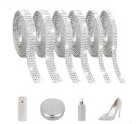 Strass Autocollant 6 Articles,Strass a Coller,strass a Coller Décoration,Strasse Trois Styles Adaptés au Bricolage, Aux Coques de Téléphone Portable,Décoration Intérieure Véhicules et Vêtements