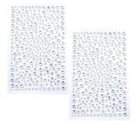 Strass Autocollant Diamant, 650 Pièces Strass Transparent Cristal Auto-Adhésif Acry Gemmes Pour Strass Visage Maquillage Décoration Ongles Strass Bijoux Diy Scrapbooking