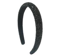 Strass Bandeaux Bandeau épais en éponge pailletée, accessoires for cheveux for adultes(Black)