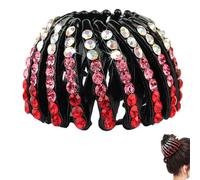 Strass Bird Hair Clip - 1 x Birds Hair Claw With Sparkling Rhinestones, Expandable Hairs Holder, Colorful Fashion Bun Maker, Donut Bun Accessory For Women And Girls, Stylish Styling Tool