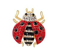 Strass Coccinelle Insecte Accessoires Broche Badge Rouge