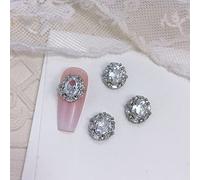 Strass creux 3D brillants pour décoration d'ongles diamants, bijoux en métal, bijoux de beauté, nœud et perles