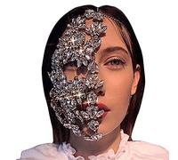 Strass creux demi-visage pour strass couverture de bal, fête, boîte de nuit pour strass