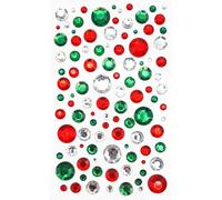 Strass cristal Noël Rouge, vert et blanc de 0,4 à