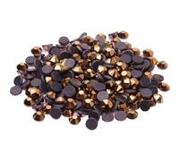 strass cristaux à dos plat, Strass Hotfix Cristal avec colle sur verre cristal plat(Mine Gold,SS16 1440pcs)