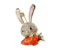 Strass Délicat Lapin Pin Polyvalent Portable Art Pièce Élégante Broche Convient pour un usage quotidien ou des occasions de fête Beau bijou animal