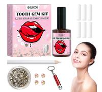 Strass Dentaire Kit avec Colle, Strass Dent, Kit Strass Dentaire Professionnel DIY Kit De Gemme Dentaire Bijoux Kit Dentaire avec 4 Diamants AB étincelants