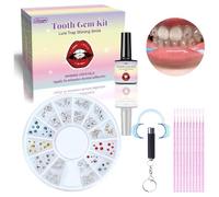 Strass Dentaire，Kit Strass Dentaire，Colle Strass Dentaire，Tooth Gem Kit avec 120 cristaux - Pierres scintillantes et amovibles pour fêtes, cosplay et nail art