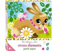 Strass diamants petit lapin - mini boîte avec accessoires - 3 tableaux + strass - Daniela Dogliani - Deux Coqs D'or - Jeux livres objets